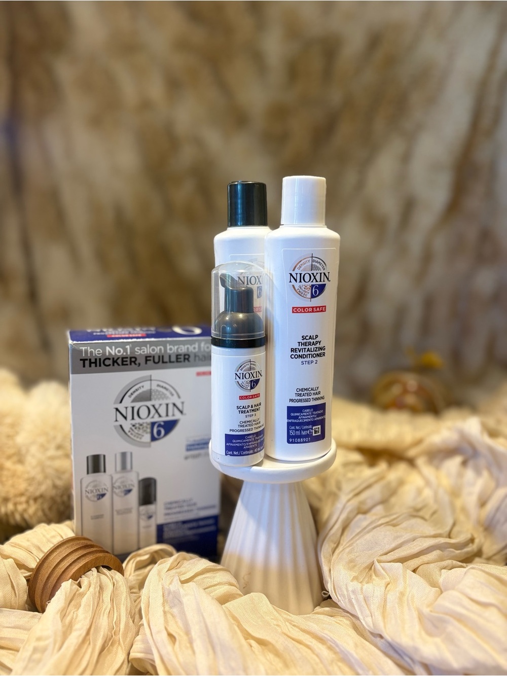 💙🖤NWT Nioxin System 6 3-Part Scalp & Hair Thickening Trial Kit - Color Safe